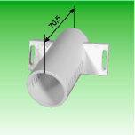 Gurtführung zum Einputzen, aus Kunststoff, bis 23 mm Gurt, rund, zweiteilig rastbar, erfüllt ENEV - Anforderungen