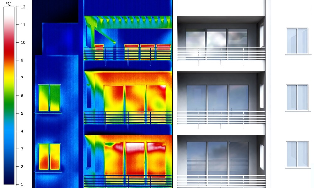 Fassadengestaltung und Wärmedämmung in einem durch Wärmedämmverbundsysteme