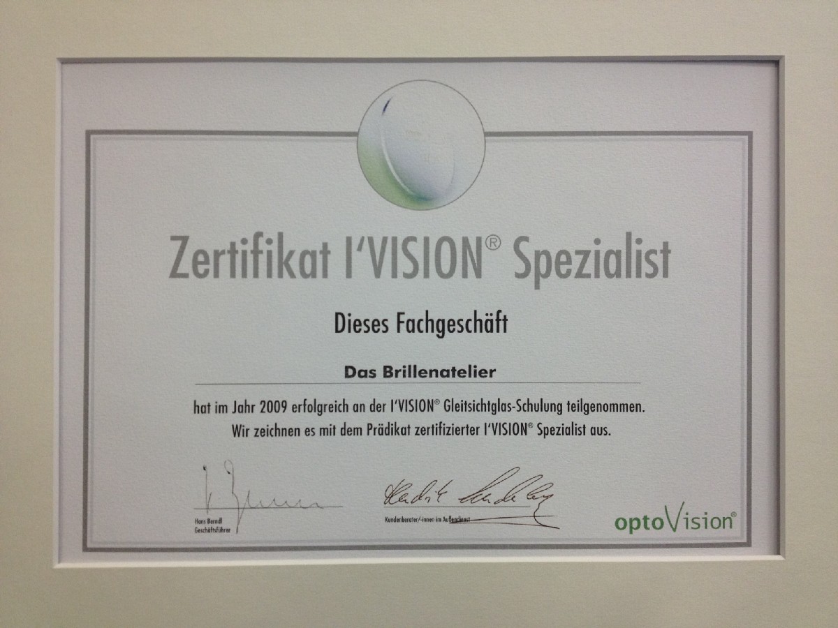 Zertifikat I Vision Spezialist